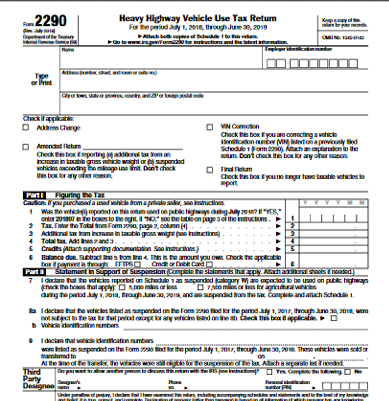 IRS Form 2290